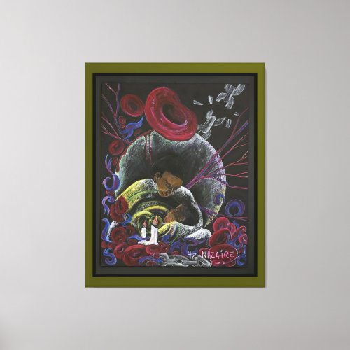 Need not Suffer Alone  _ Sickle Cell Art Canvas G