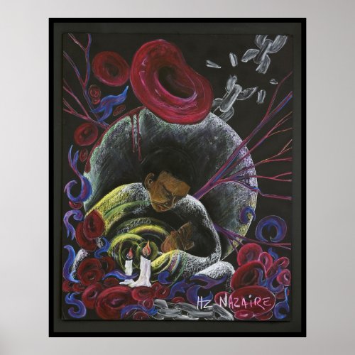 Need not Suffer Alone _ Sickle Cell Art Print