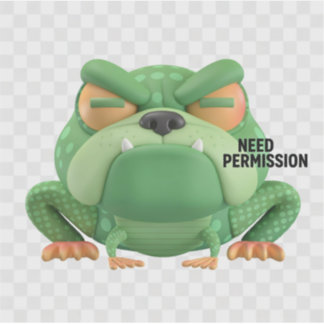 NEED PERMISSION STICKER
