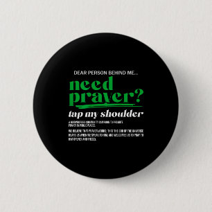 Need Prayer Tap My Shoulder Christian Men Women (o Button