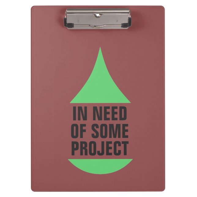 Need Project Green Drop Clipboard (Front)