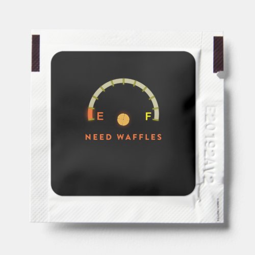 Need Waffles Low On Waffles Belgian Waffle Design Hand Sanitizer Packet