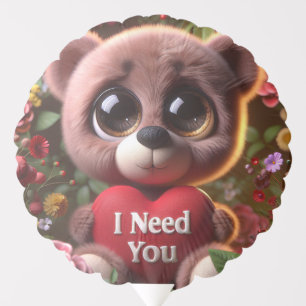Need You, Teddy with a Big Heart, by Natasha Us Balloon