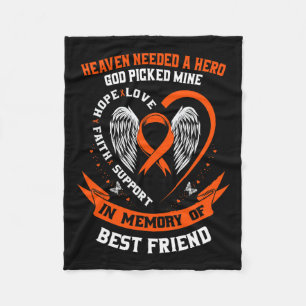 Needed A Hero God Picked My Best Friend Leukemia G Fleece Blanket