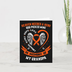 Needed A Hero God Picked My Grandpa Leukemia Memor Card