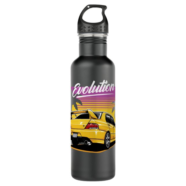 Needed Gifts Mitsubishi Evolution 8 Stainless Steel Water Bottle (Front)