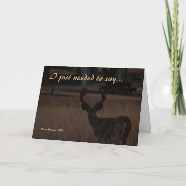 Needed To Say - Customizable Card - Deer 1 (Front)