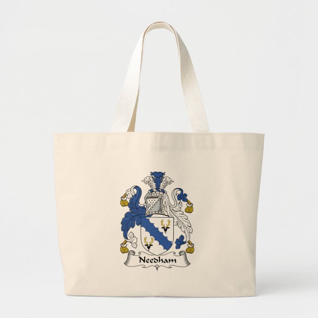 Needham Family Crest Large Tote Bag (Front)