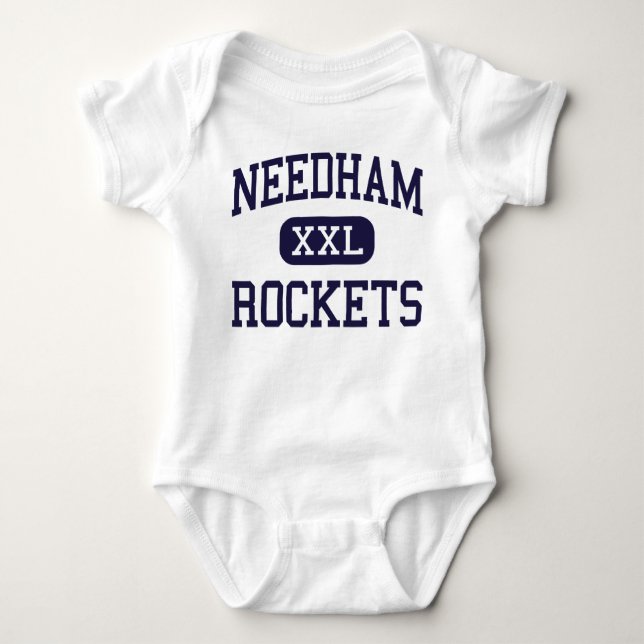 Needham - Rockets - High - Needham Massachusetts Baby Bodysuit (Front)