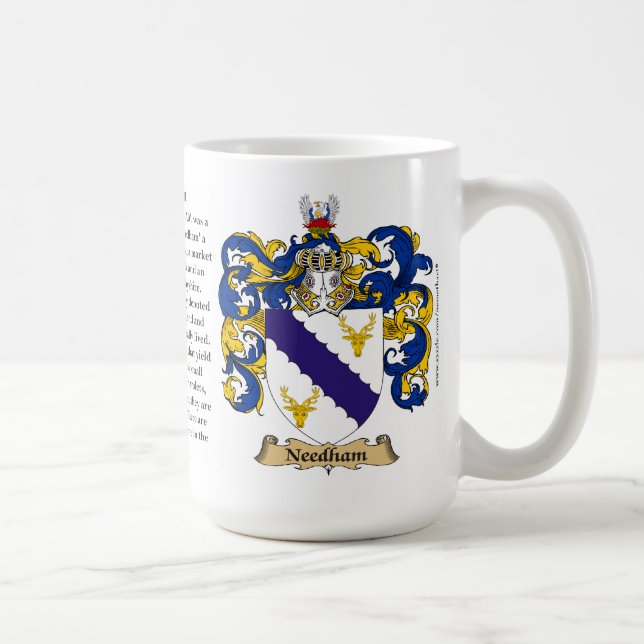 Needham, the Origin, the Meaning and the Crest Coffee Mug (Right)