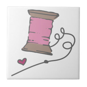 Needle And Thread Ceramic Tile