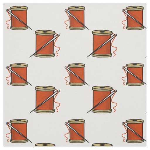 Needle and Thread Design on Fabric Material