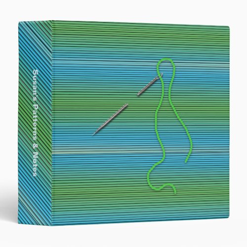 Needle and Thread Notebook Binder BlueGreen