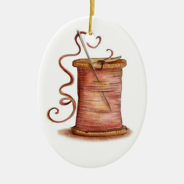 needle and thread ornament (Front)