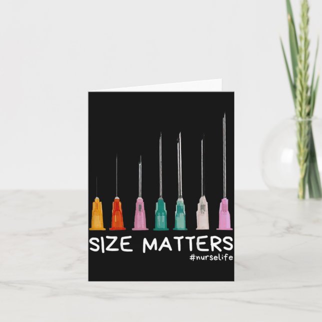 Needle Size Funny Nursing CNA Nurse Life Card (Front)