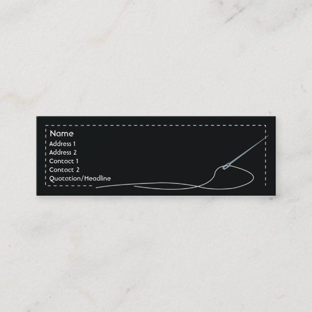 Needle - Skinny Mini Business Card (Front)