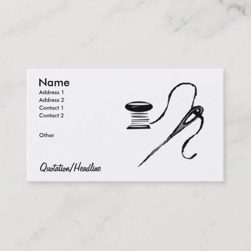 Customizable Needle/Spool Business Cards