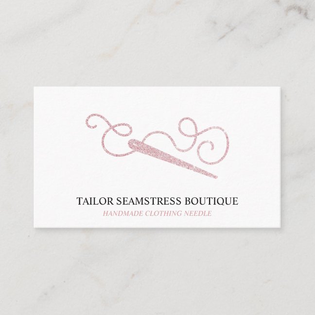 Needle Tailor Seamstress alterations Business Card