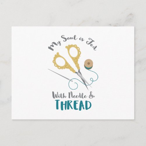 Needle  Thread Postcard