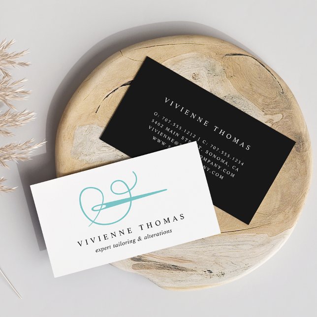 Needle & Thread | Seamstress Tailor Alterations Business Card (Creator Uploaded)