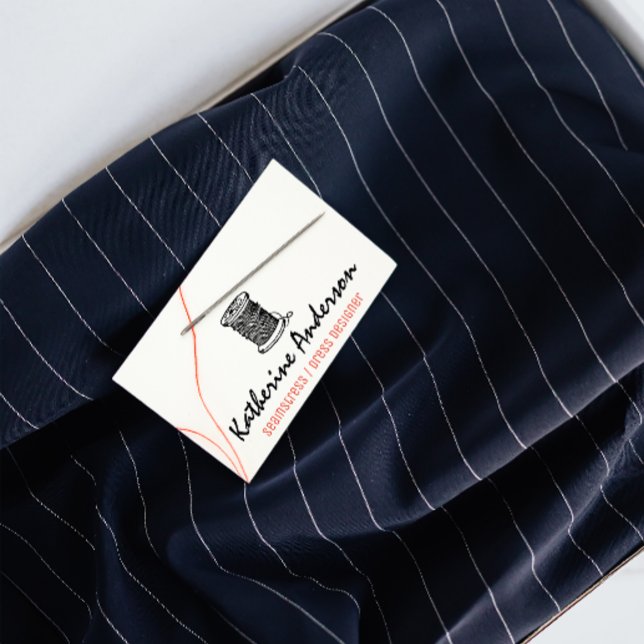 Needle & Thread | Sewing Seamstress Business Card (Creator Uploaded)