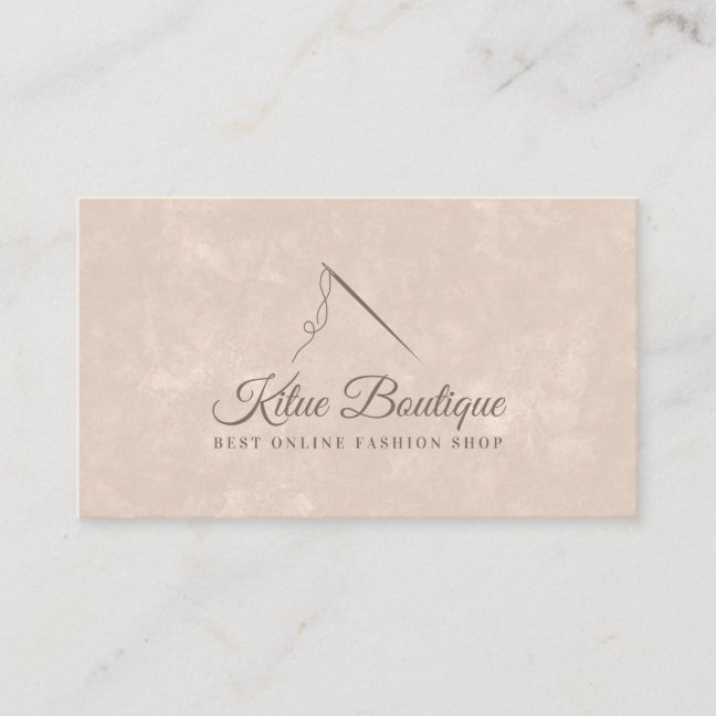 Needle Threads Modern Seamstress Sewing Tailor Business Card