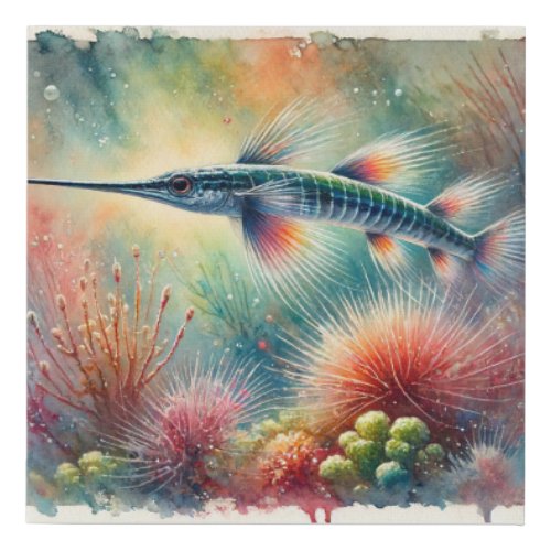 Needlefish 170624AREF102 _ Watercolor Faux Canvas Print