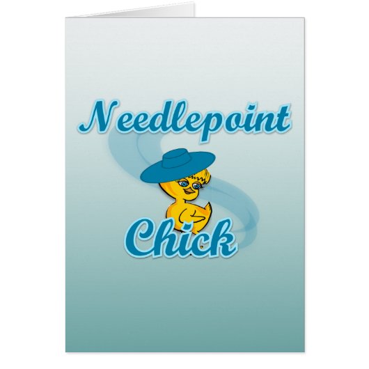 Needlepoint Chick #3 Cards (Front)