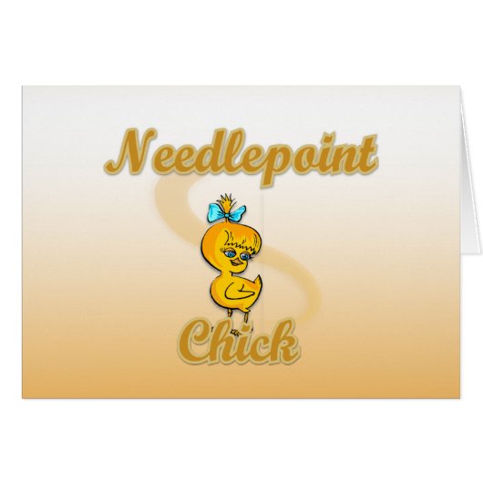 Needlepoint Chick Cards (Front Horizontal)