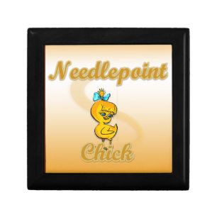 Needlepoint Chick Keepsake Box