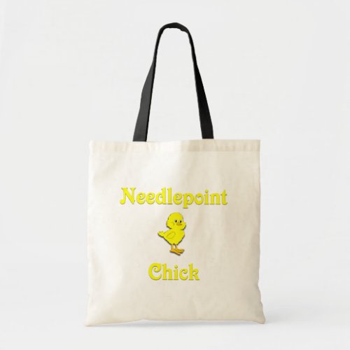 Needlepoint Chick Tote Bag