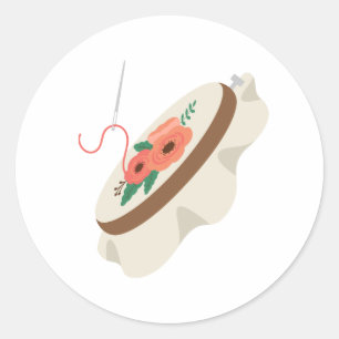 Needlepoint Classic Round Sticker