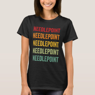 Needlepoint Needlepoint Hobbyist Rainbow Design T-Shirt