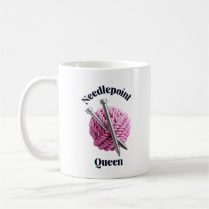 Needlepoint Queen Coffee Mug
