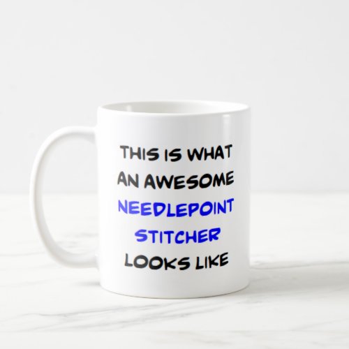 needlepoint stitcher awesome coffee mug