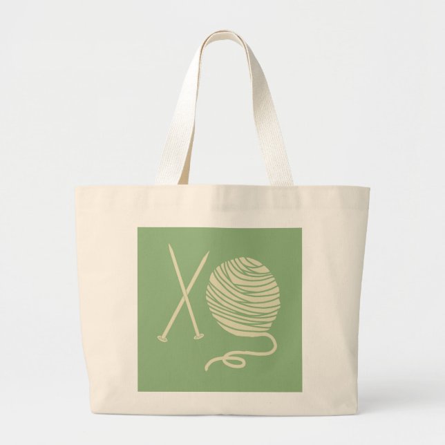 Needles and Yarn Ball Tote (Front)