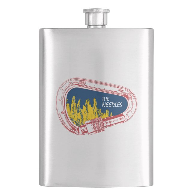 Needles Climbing Carabiner Flask (Front)