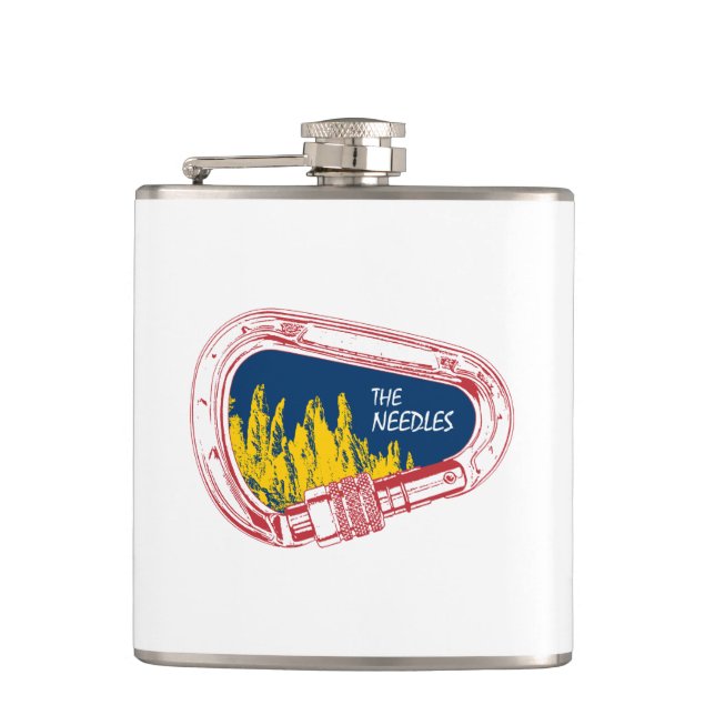 Needles Climbing Carabiner Flask (Front)