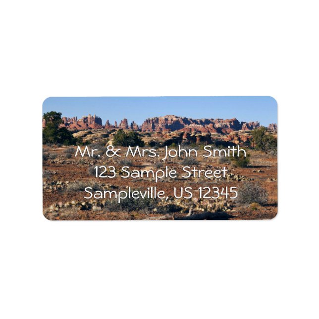 Needles from Pothole Point Trail at Canyonlands Label (Front)