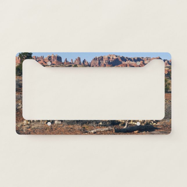 Needles from Pothole Point Trail at Canyonlands License Plate Frame (Front)