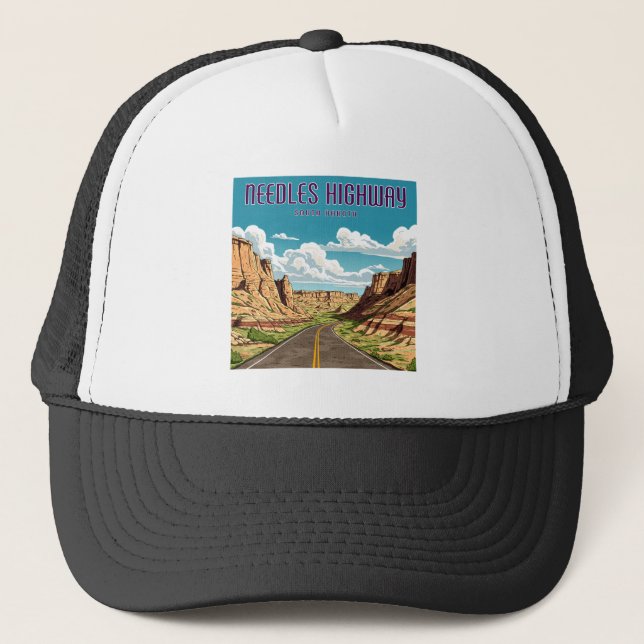 Needles Highway South Dakota Landscape Trucker Hat (Front)