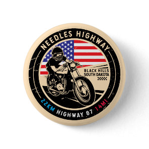 Needles Highway South Dakota Motorcycle Button