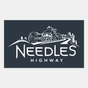 Needles Highway South Dakota Motorcycle Rectangular Sticker
