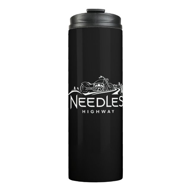 Needles Highway South Dakota Motorcycle Thermal Tumbler (Front)