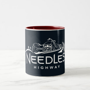 Needles Highway South Dakota Motorcycle Two-Tone Coffee Mug