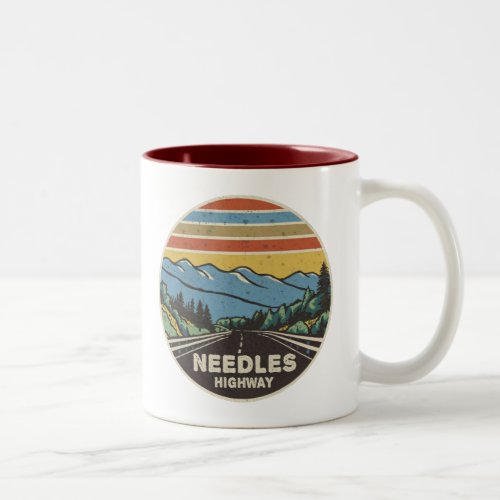 Needles Highway South Dakota Mountains Two_Tone Coffee Mug