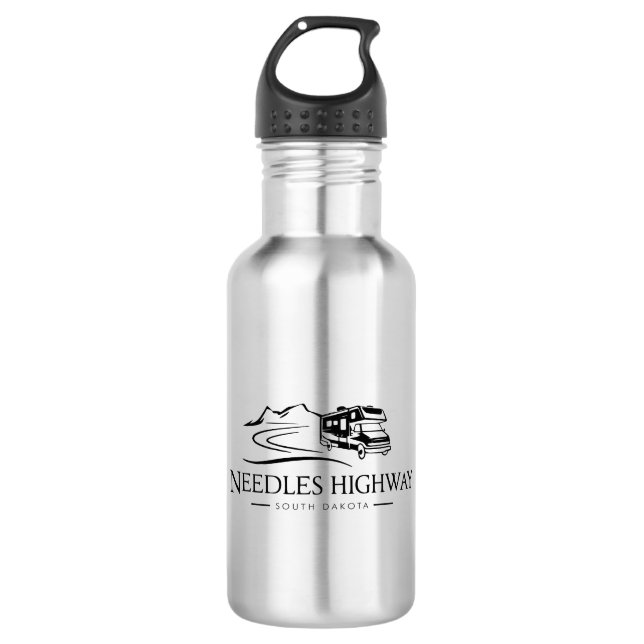 Needles Highway South Dakota Recreational Vehicle Stainless Steel Water Bottle (Front)