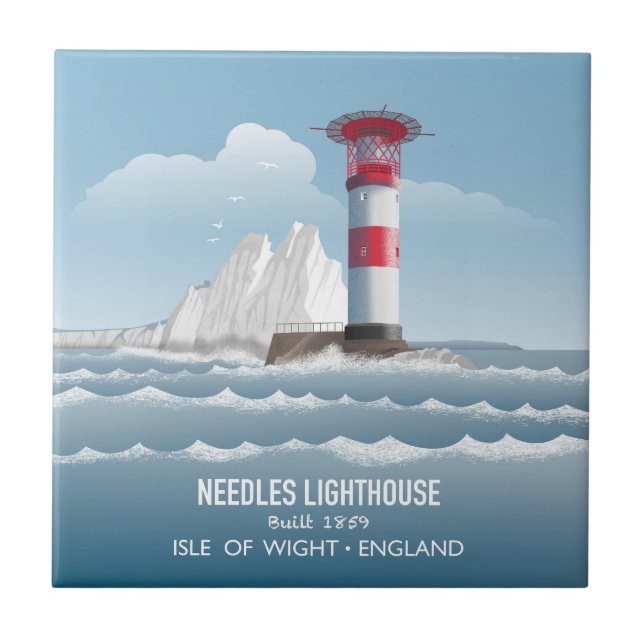 Needles Lighthouse Ceramic Tile (Front)