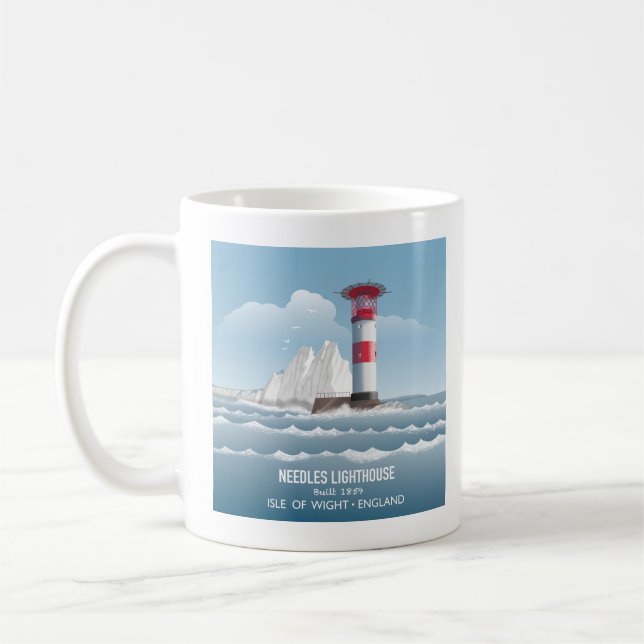 Needles Lighthouse Coffee Mug (Left)