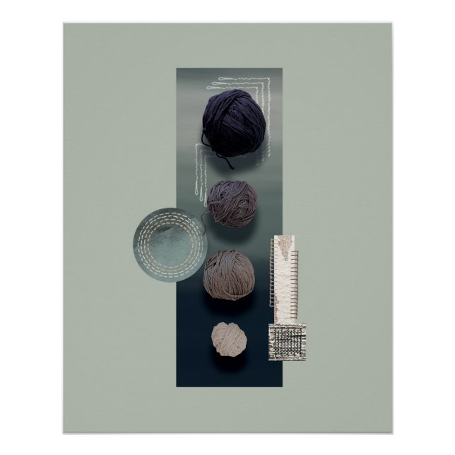 needlework_1_heart stitch glossy poster (Front)